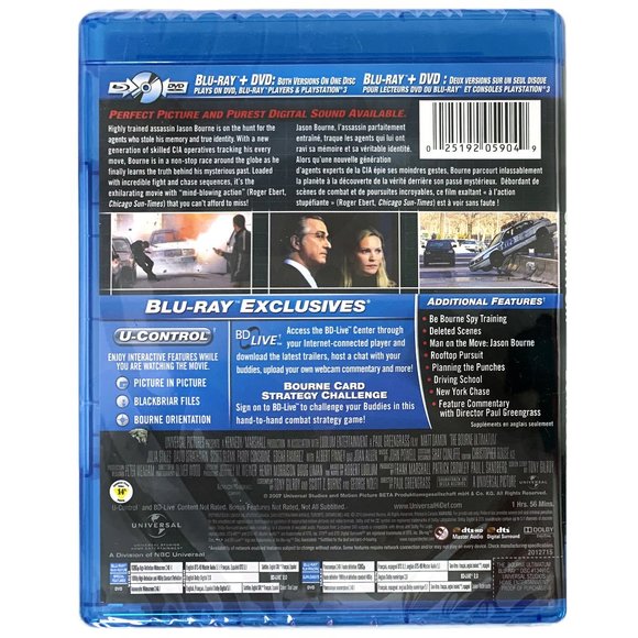 JASON BOURNE Film Collection Lot of 2 Blu-ray Discs - NEW SEALED - Picture 5 of 5